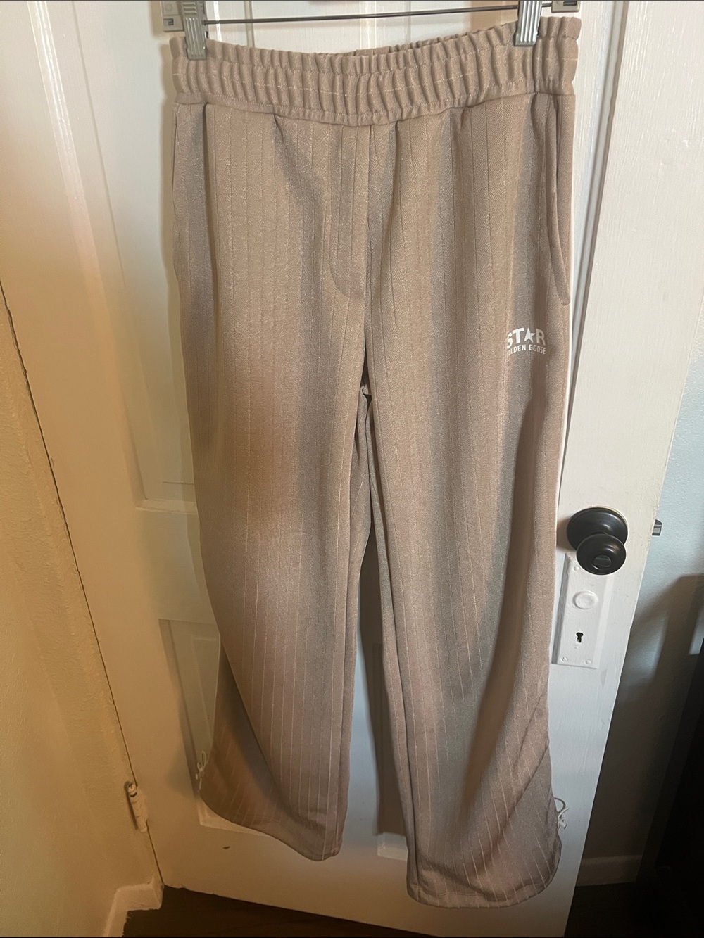 Golden Goose Beige Elastic-Waist Drawstring Pants